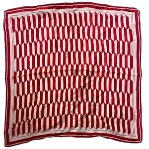 Vintage Vera Neumann Scarf - Signed - Red Abstract - 22" Collectible